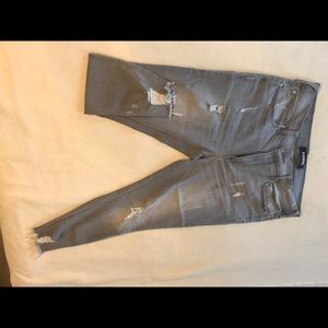 Express skinny ripped jeans sz14R stretch